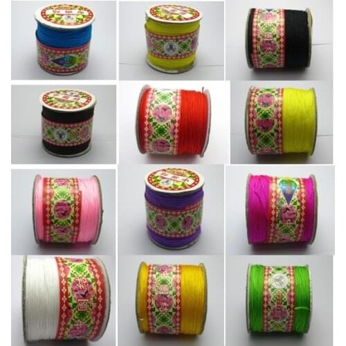 100 Meters String Chinese Knot Cord Synthetic Silk Jewelery Cord 0.8mm diy Decorative Accessories