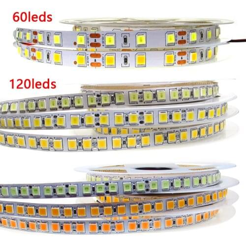 LED Strips Light 12V 24V 5054 SMD 60 120 Leds/m Waterproof LED Lights Strip Tape Home Decoration Nature Warm White TV Backlight
