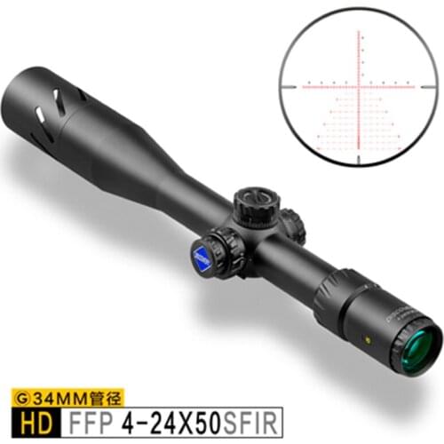 Tactical Riflescopes FFP Illuminated Long Range Shooting HD 4-24X50SFIR 34mm Tube Soldier Army Lifetime Warranty