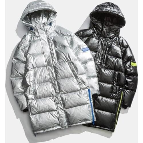 Winter models long hooded down jacket mens Japanese tooling cotton mens loose warm casual jacket