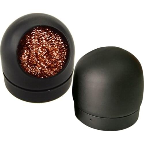 1set Wire With Shell One Classis Welding Soldering Solder Iron Tip High quality Lead-free welding head cleaning tool steel ball