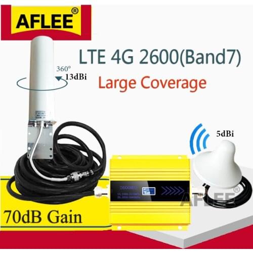 2600 Mhz 4g Signal Booster FDD LTE 2600mhz Band7 4G CellPhone Signal Repeater 2600 4G Network Mobile Booster Cellular Amplifier