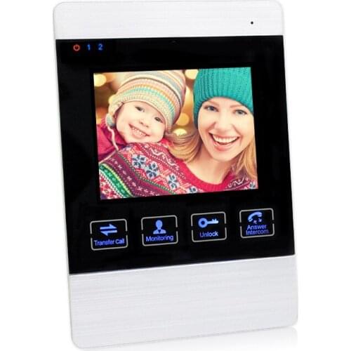 4 inch TFT Color Monitor 1200TVL Camera Video Door Phone Intercom Security Speaker System Waterproof IR Night Vision 1v1