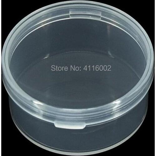 500pcs 4cm Round Transparent Plastic Storage Box Jewelry Ring Box Earring Display Packing Carrying Case Gift Boxes