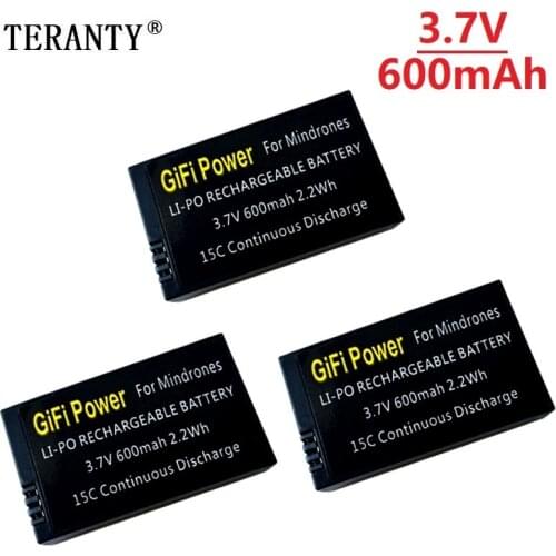 3.7V 600mah Replacement Lipo Battery Large Capacity Drones Battery For Parrot MiniDrones Mambo Jumping Sumo&Rolling Spider 2pcs