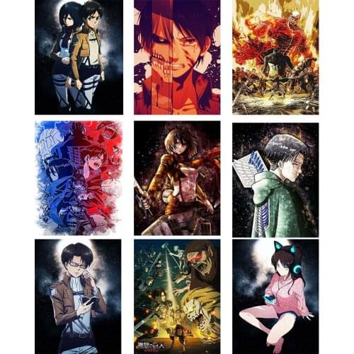 3d Diamond Embroidery Attack On Titan 5d Diamond Painting Full Square Rhinestones Picture Diamond Mosaic Beadwork