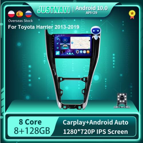 Android 10.0 Car Radio For Toyota Harrier 2013-2019 GPS Multimedia Stereo Auto Player Carplay OBD Auto 6G 128G DSP No 2 din DVD
