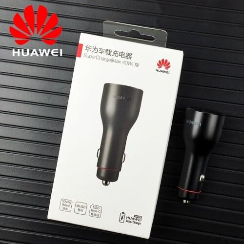 Huawei supercharge Car Charger Original 40W Dual Usb Fast Charge 5A usb type c cable For Mate 30 20 10 pro P10 P20 P30 NOVA 5t 6