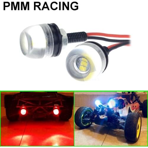 2pcs RC Car LED Headlights Spotlights Bottom Lamp for 1/10 1/8 RC Crawler Off-road TRX4 Axial Monster Truck UDR Losi Slash HOBAO