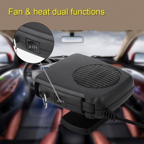12V 150W Car Portable 2 in 1 Ceramic Heating Cooling Heater Fan Defroster Demister Universal