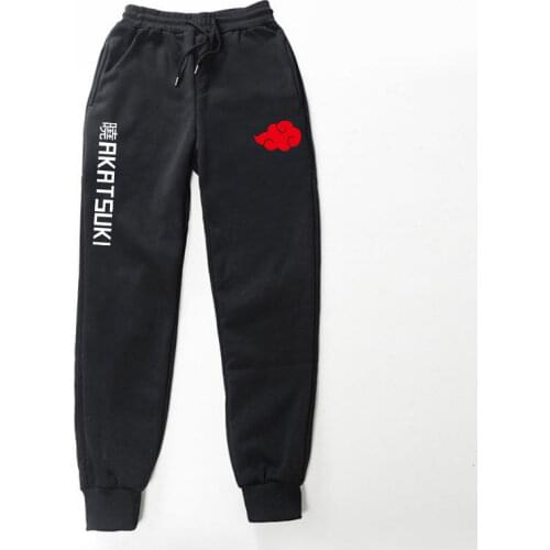 New Sports Pants Japanese Anime Pants akatsuki Fleece Trousers Printed Jogging Pants Hip hop Streetwear Sweatpants