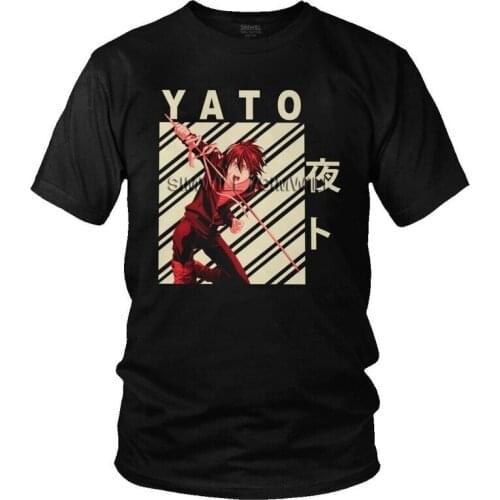 Yato Noragami Stray God T-shirt Mens Harajuku T Shirt Short Sleeve 100% Cotton Anime Manga Tshirt Unique Tee Tops