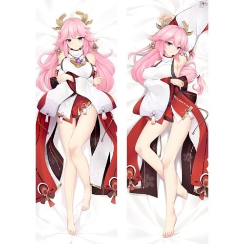 Game Genshin Impact Yae Miko Dakimakura Hugging Body Pillow Cover Case Home Bedding Long Pillowcase Wholesale