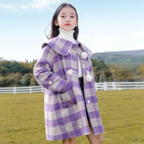 Girls' Cotton Wool Coat Autumn and Winter New Korean Childrens Windbreaker Little Girls Clothing Baby Girl Winter Clothes