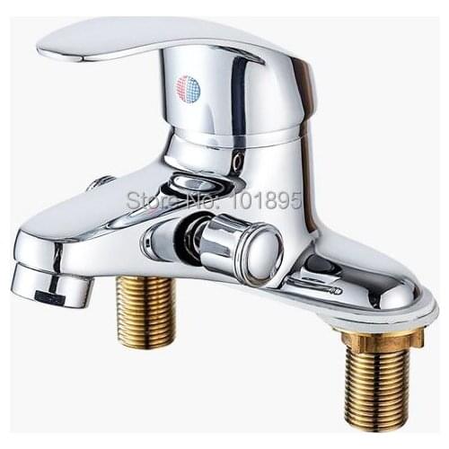 Chrome Plated Brass Material Cold & Hot Water Basin Faucet