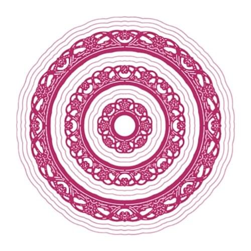 Round cushion New Arrival 2021 Metal Cutting Die Scrapbooking DIY Decoration Craft Embossing Stencil Stansmallen Achtergrond