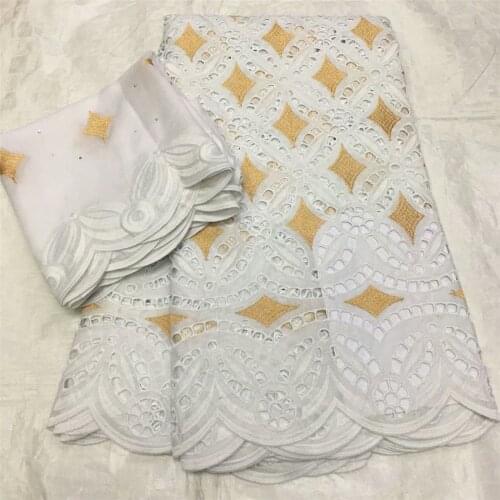 Hot Selling White 100% Cotton African Dry Lace Fabric Nigerian Lace Fabric 2020 High Quality Swiss Voile lace In Switzerland QZS