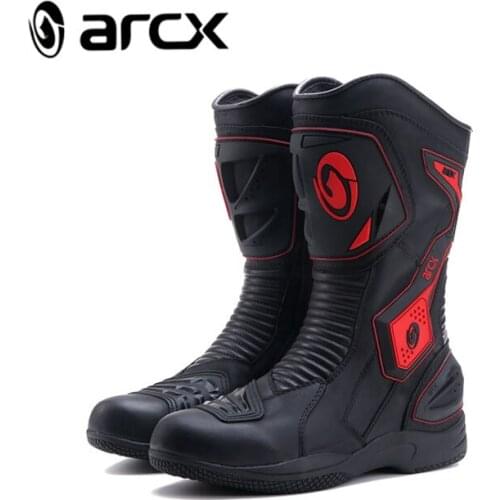 New ARCX Motorcycle Riding Boots Waterproof Leather Anti-fall Motorcycle Racing Shoes L60566