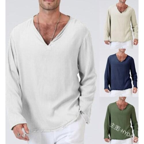 New Middle Ages Man Linen Shirt Medieval Halloween Viking Pirate Cosplay Costumes Renaissance Retro Camisa V-Neck Loose Tops Tee