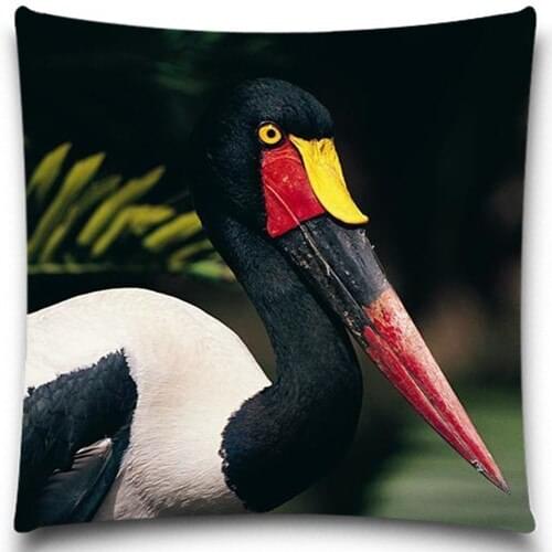 Sharp long beak 2D print creative Pillow case Square cotton polyester cushion cover 5 size 9 style