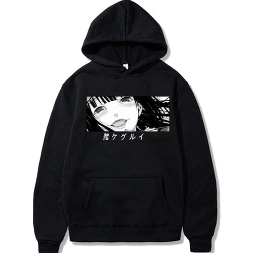 Popular Anime Kakegurui Men Funny Japanese Anime Sweatshirt Yumeko Jabami Graphic Streetwear Unisex Male
