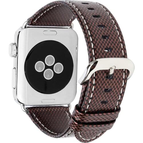 100% Genuine Leather strap for apple watch 6 band series 5 4 SE 44mm 40 for apple iwatch SE strap bracelet 3 2 1 38 42mm