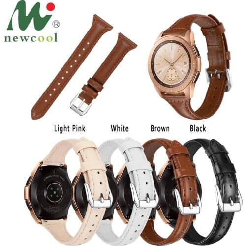 Genuine Leather Strap For Galaxy Watch Active breathable Thin Band adjustable Men Women Light Replacement Wristband For Amazfit
