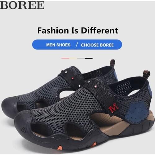 Summer Mens Sandals Breathable Men Shoes Beach Sandals Man Outdoor Casual Shoes Roman Slippers sandalias hombre Big Size 45