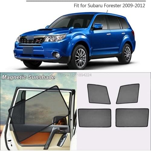 Car Full Side Windows Magnetic Sun Shade UV Protection Ray Blocking Mesh Visor For Subaru Forester 2005-2012