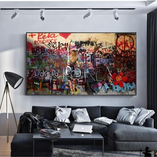 Modern Street Art Prints Abstract Graffiti Wall Art Canvas Paintings Pop Art Canvas Pictures For Living Room Cuadros Decoration
