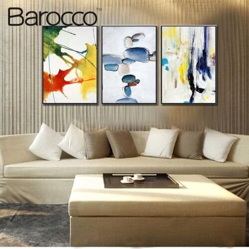 Modern Home Decor Canvas Painting Abstract HD Printing Oil Painting 3 Piece Decorative Fish Wall Pictures For Living Room Art
