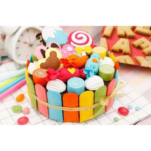 Felt diy craft wool felt beautiful cake Storage box Teaching Materials felting kit for living room bedroom decoration