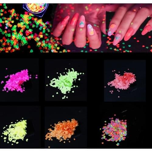 15g Nail Sequin Nail Glitter Sequins Heart Nail Art Sparkly Glitter Tips Manicure Nail Decoration Nail Crafts Face Eyes Body