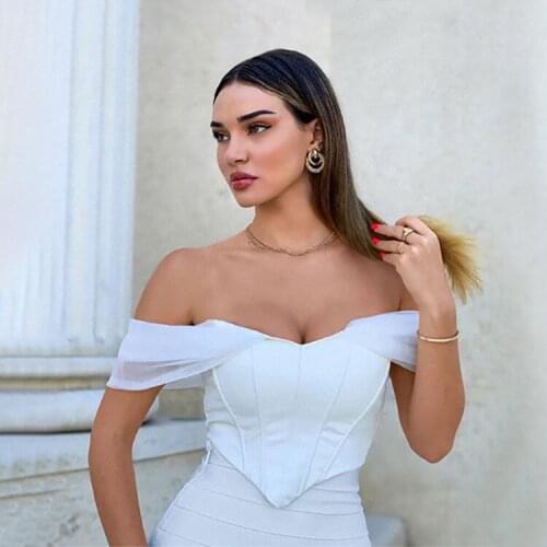 Women Fashion Solid Vest 2021 New Sleeveless Summer PU Leather Back Zipper Exposed Navel Mesh Yarn Sleeve Suspender Top Clubwear