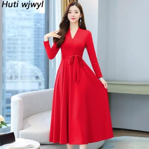 Plus Size Bvintage Lack Maxi Vestidos Women Spring Autumn Chiffon Bodycon Party Midi Dress 2021 Elegant Casual Long Sleeve Dress