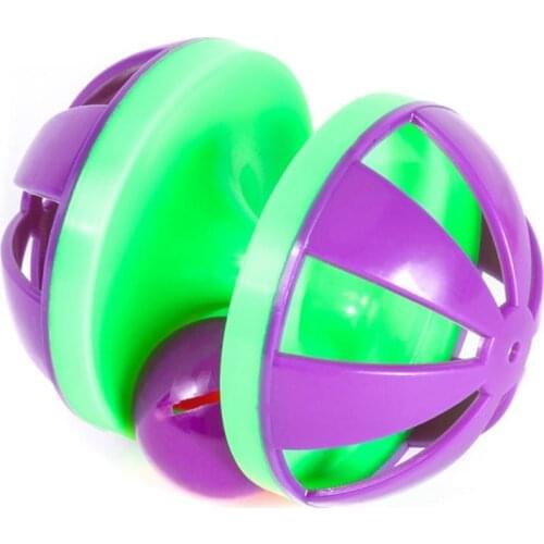 1pc Kitten Bell Toy Drumbbell Shape Funny Plastic Cat Chase Toy Cat Interactive Toy Pet Supplies Random Color