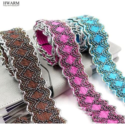 10yard 3.5cm Gold Wave Lace fabric Ribbon trim wedding decoration Garment Shoe Material curtain Accessories Decorative Lace