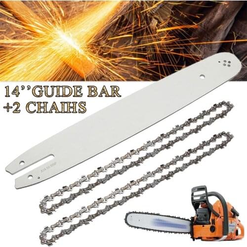 14 Inch Chain Saw HUSQVARNA guide plate + 2 saw chains 017 MS170 MS171