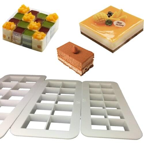 3PCS Square Geometrical Shape Cookie Cutter Stamp New Year Decoration Cake Tools Biscuit Mold Christmas Cutter Kitchen Bake Tool