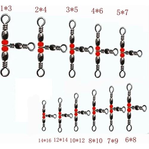 2pcs fishing Stainless steel Three trigeminal Sea Fishing Rig Connector Fishing Accessories with fishing hool bait lures