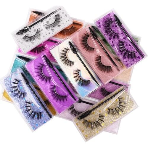 3D false eyelashes handmade with eyelash brush false eyelashes 15/30/45/60 Set