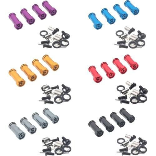 4x Aluminum Alloy Wheel Hex Hub Adapter for Wltoys 12423 12429 144001 124018 FY01 04 05 06Model Car Buggy Replacements