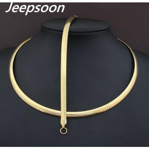 6MM Stainless steel romantic silver & gold color torques Necklaces and bracelets fashion Jewelry Set For Women SFXAGABG