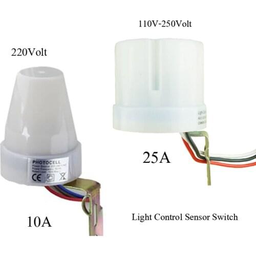 AC220-250V Automatic Auto On Day Off Street Light Switch 10A Night Light Control Sensor Switch25A High Quality