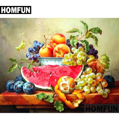 HOMFUN Full Square/Round Drill 5D DIY Diamond Painting "Fruit still life" Embroidery Cross Stitch 5D Home Decor Gift A02194