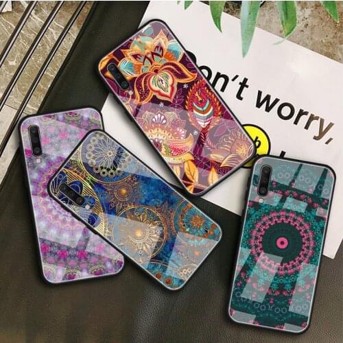 Mandala pattern Tempered Glass Case For Samsung Galaxy A 10S 10E 20S 20E 30S 40 50S 60 70 80 90 6 7 8 Shell