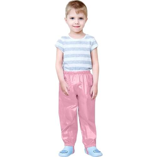 Toddler Kids Boys Girls Rain Pants Windproof Waterproof Mud Trousers Clothes Sport Children Raincoats Toddler Playsuits Clothes