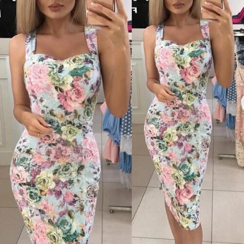 Dress Women Summer Spot the new sell lots show thin straps long dress printing Dresses Casual Vestidos CKX8912