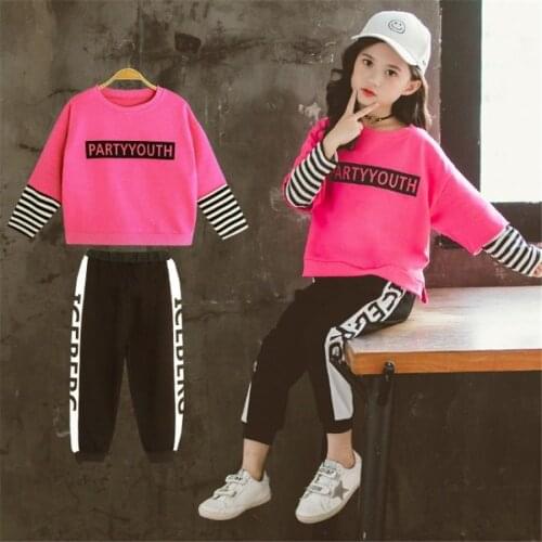 Fashion Girls Clothes Set Teen Girls Tracksuit Spring 2020 Autumn Long Sleeve 2pcs Children Suits Little Girl Sets 8 10 12 years