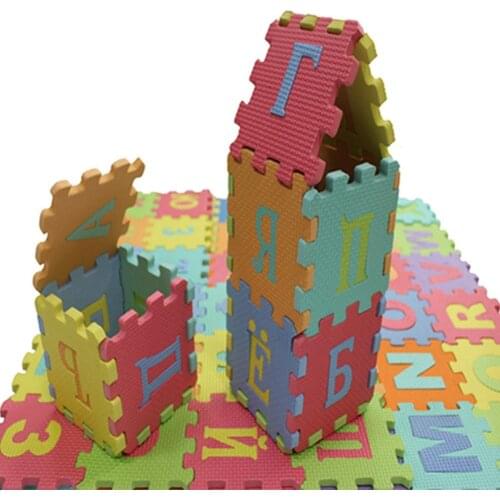 90cm Russian Arabic Alphabet Kids Carpet Foam EVA Shaggy Puzzle Crawling Mat